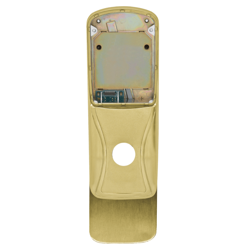 Schlage 47258398 993 exit exterior escutcheon in 606 Satin Brass finish