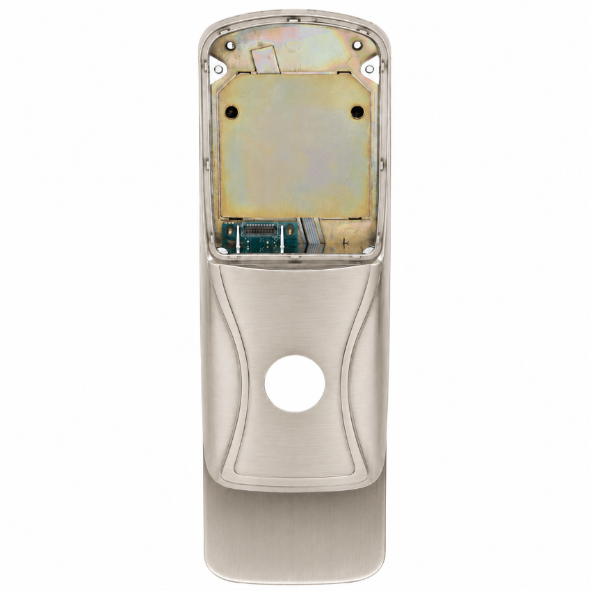 Schlage 47258398 993 exit exterior escutcheon in 619 Satin Nickel finish