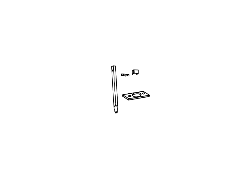 Detex 104072 bottom bolt kit for V50 and V51 exit devices