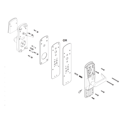 Schlage 46929178-112 mortise door thickness kit