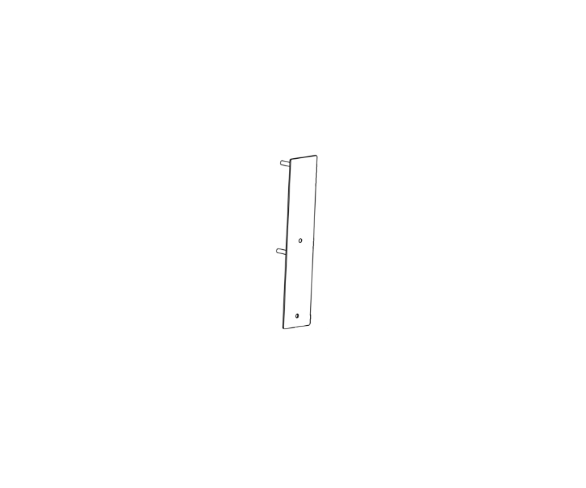 Detex 105632-9 02CNV narrow trim pull plate cover
