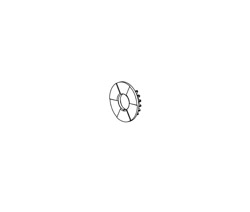 Detex 103043 Wide Bottom Gear OEM Replacement Part
