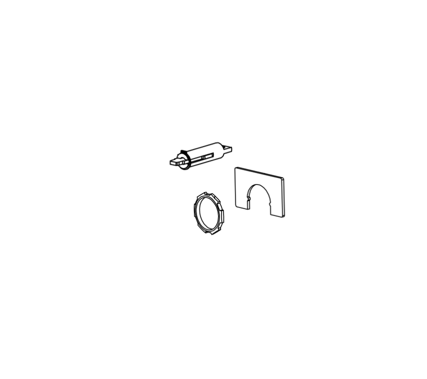 Detex 105673-1 Lever Trim Hardware Kit for Rim and SVR