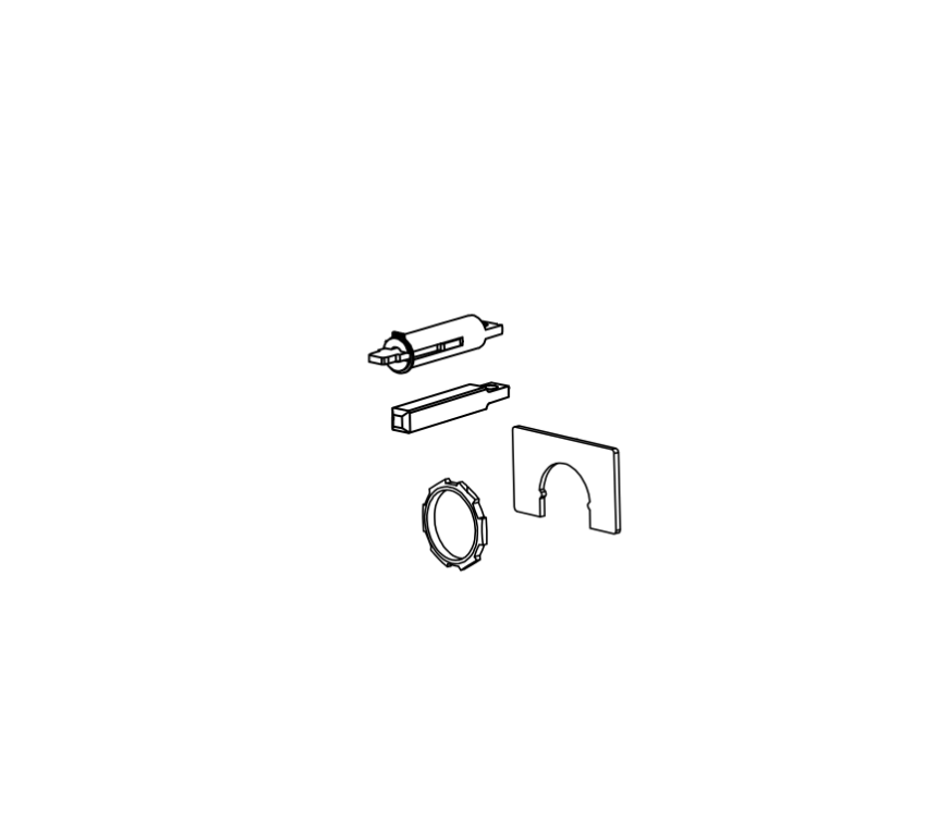 Detex 105673-2 Mortise Lever Trim Hardware Kit