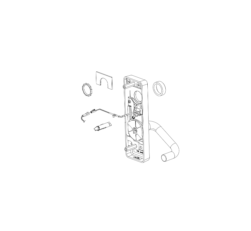 Detex 104200-10 EU2W electric unlock trim assembly S lever RHR FSE