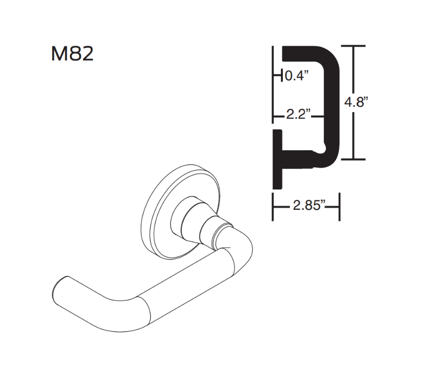 Picture of 09-402 M83 Inside Lever For L Series