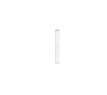 Detex 106075-4 H90R5 7 foot mullion channel with 230X prep