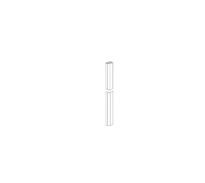 Detex 106076-1 H90R 7 foot mullion channel