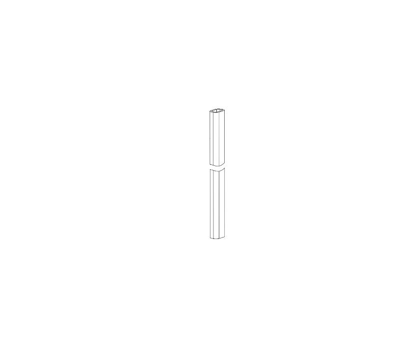 Detex 106076-2 H90R 8 Foot Mullion Channel OEM Replacement Part