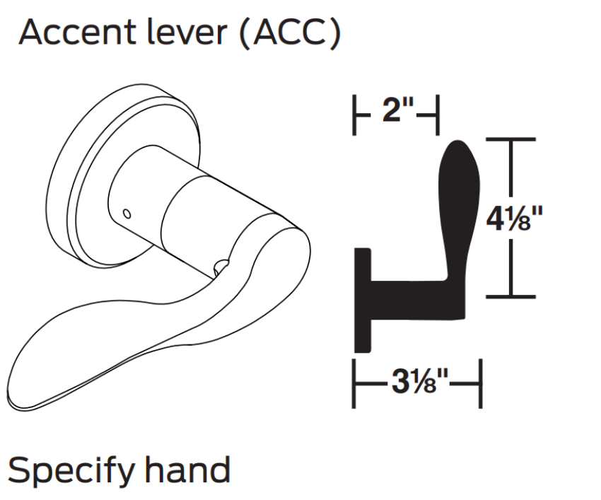 Picture of 09-506 ACC Outside Lever Assembly For L Series