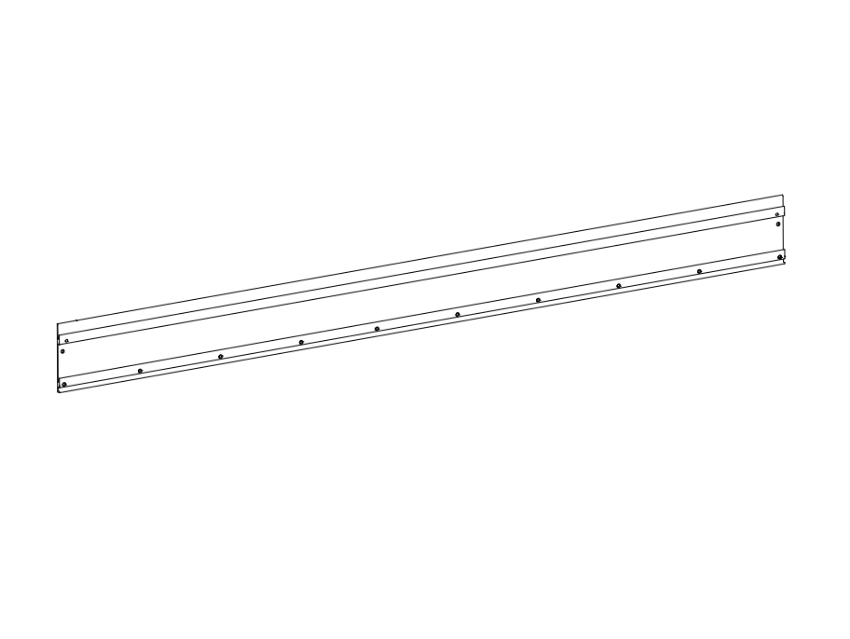 Detex 106759-9 AO19 Channel, Cover and Hanger Assembly 75.5 Inch Dual Aluminum
