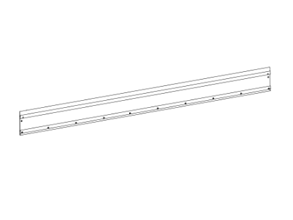 Detex 106759-9 AO19 Channel, Cover and Hanger Assembly 75.5 Inch Dual Aluminum