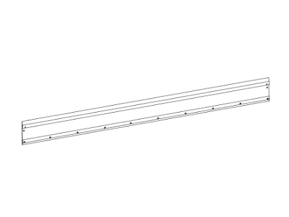 Detex 106759-11 AO19 92 inch dual aluminum channel cover and hanger assembly