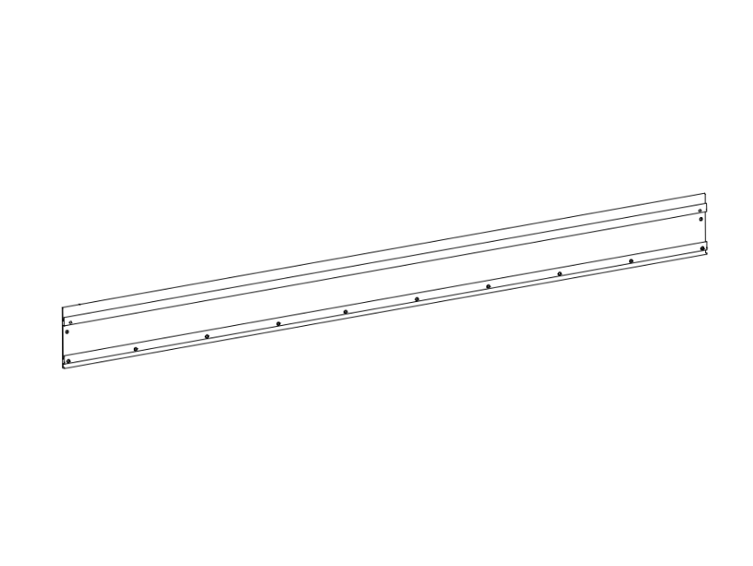 Detex 106759-21 AO19 Channel Cover and Hanger Assembly 100 Inch Dual Aluminum
