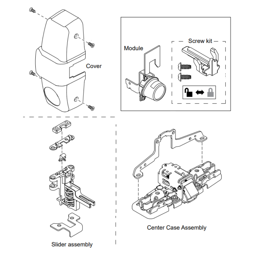 Von Duprin 2SIKIT-2-98/99 Double Cylinder Conversion Kit Without Indicator