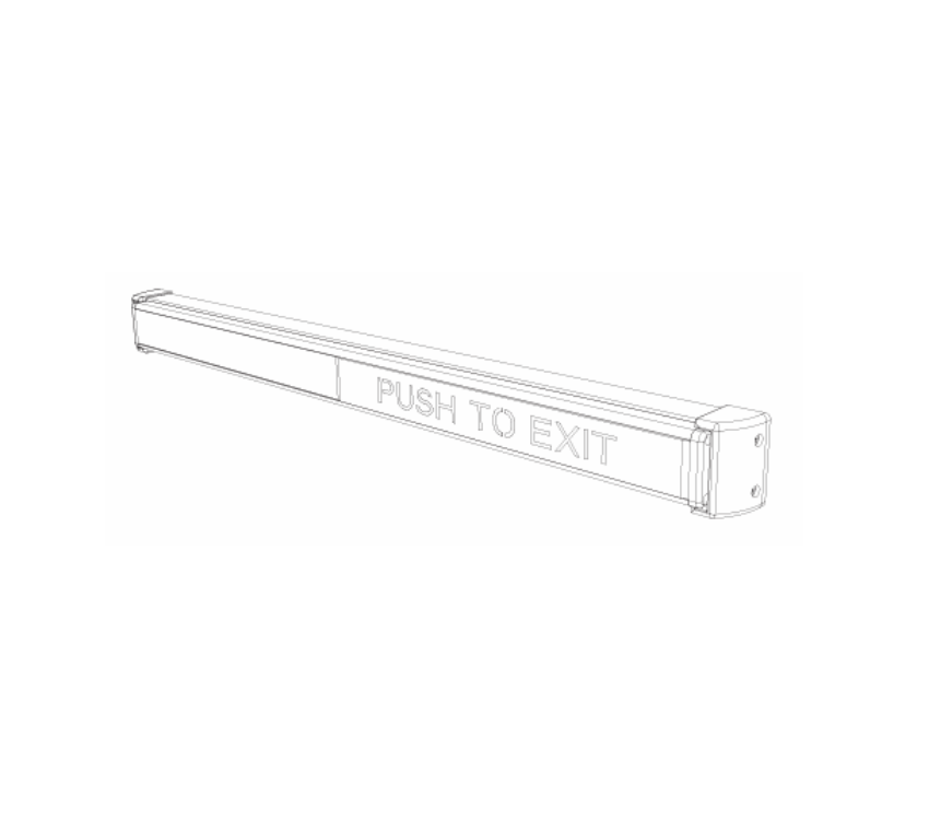 Schlage P972772-628 Standard Pushbar 36 inch 628 satin aluminum