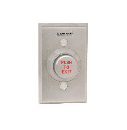 Schlage 621ALEX 1-1/4-inch Aluminum PUSH TO EXIT Button