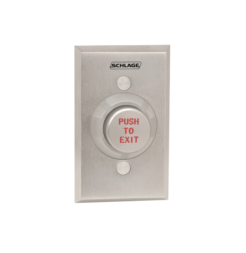 Schlage 621ALEX 1-1/4-inch Aluminum PUSH TO EXIT Button
