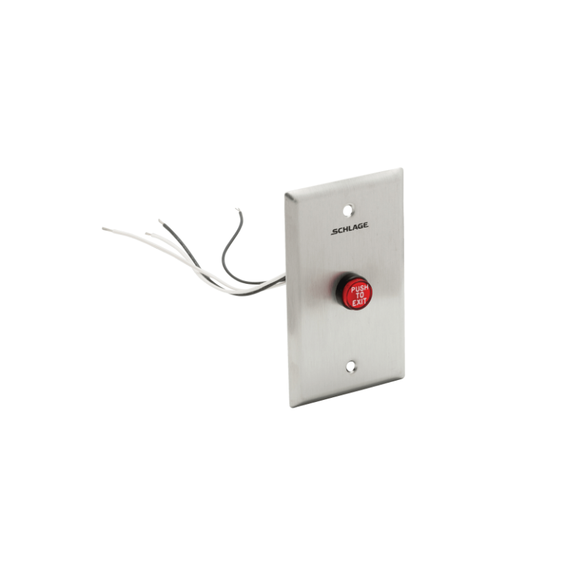 Schlage 701RDEX Red Button PUSH TO EXIT 5/8 Inch - Standard