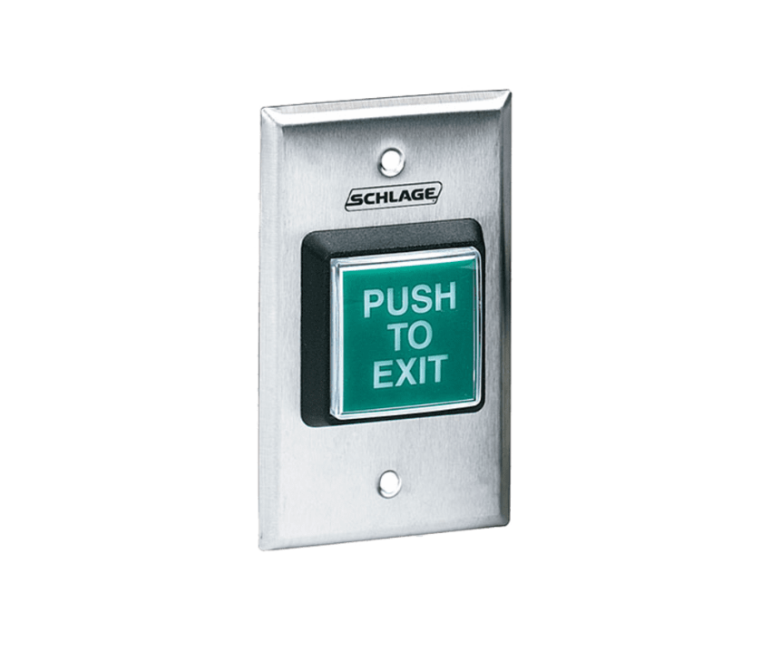Schlage 709GREXILL Illuminated Green Button PUSH TO EXIT
