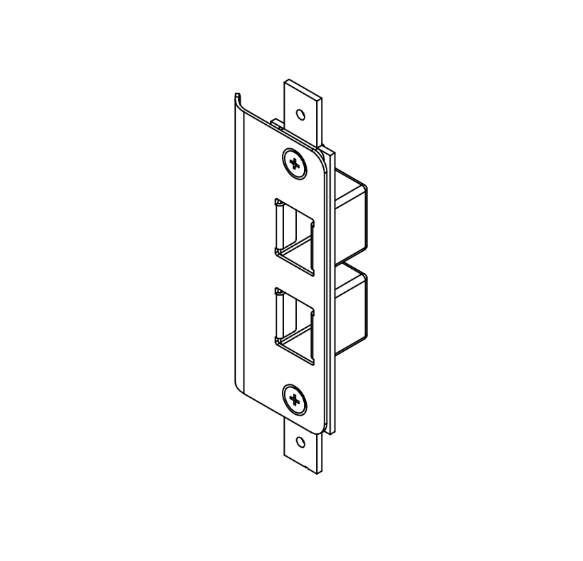 Adams Rite 2101-01-630 Standard Flat Strike with Dust Box