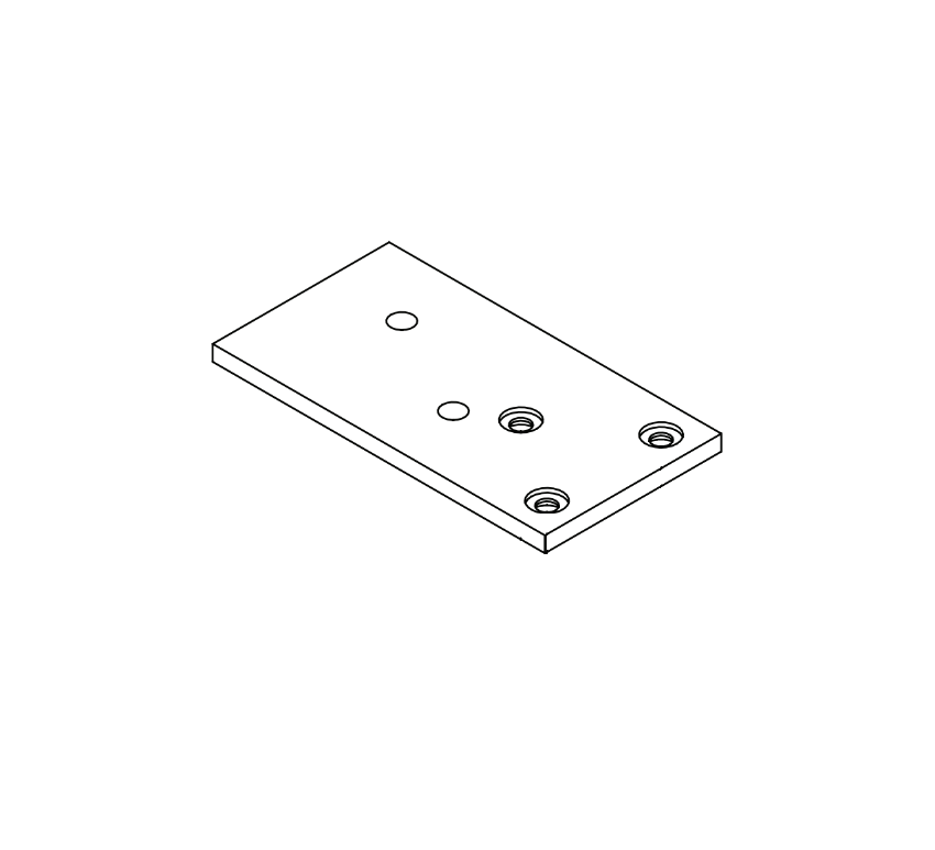 Adams Rite 22-0690 Mounting Plate for 3890 Removable Mullion